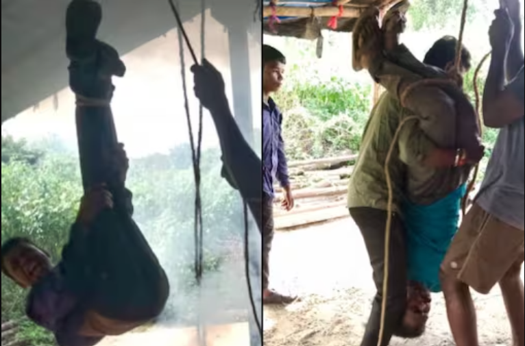 தலைகீழாக தொங்கவிட்டு தலித் இளைஞர் மீது தாக்குதல்.. ஆடு திருடியதாக குற்றச்சாட்டு!