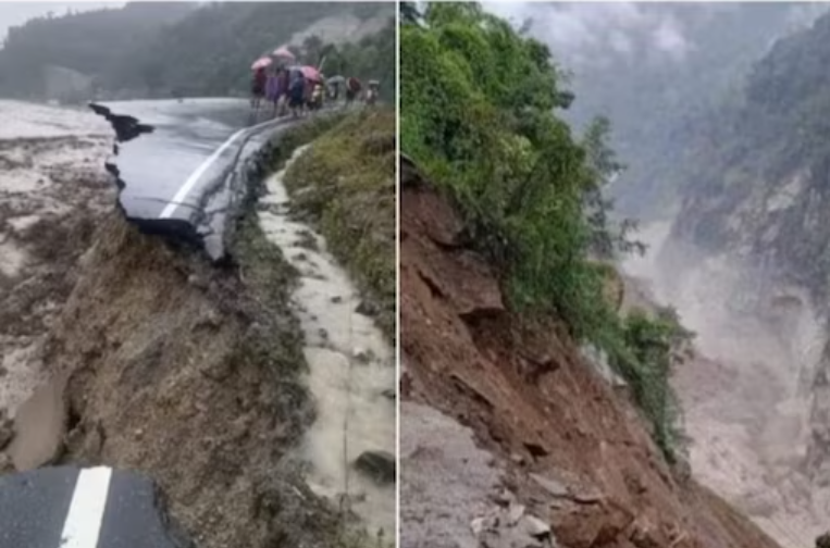 சிக்கிம் வெள்ளத்தில் சிக்கி 10 பேர் உயிரிழப்பு,  82 பேர் மாயம்..!