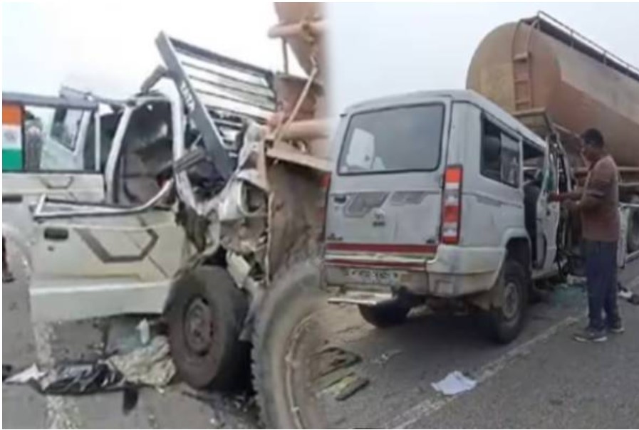 அதிவேகத்தில் வந்த கார்.. சிமெண்ட் லாரி மீது மோதி பயங்கர விபத்து – குழந்தை உட்பட 13 பேர் பலி!