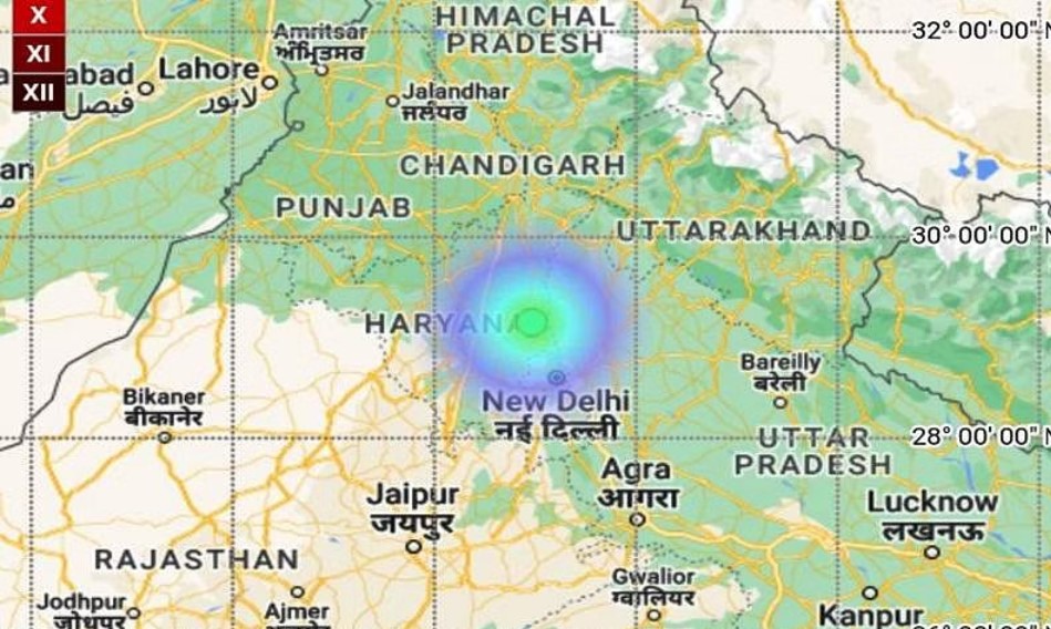 ஹரியாணாவில் நிலநடுக்கம்: ரிக்டர் அளவில் 3.0 ஆகப் பதிவு