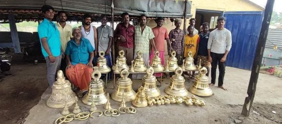 அயோத்தி ராமா் கோயிலுக்கு நாமக்கல்லில் தயாரான 48 ஆலய மணிகள்!
