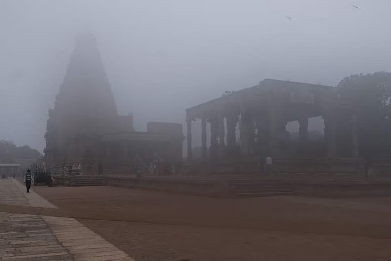 தஞ்சாவூரில் கடும் பனிப்பொழிவு