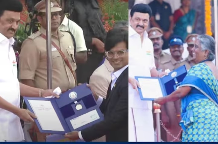 வீரதீர செயல்கள் புரிந்த குடிமக்களுக்கு பதக்கங்கள் வழங்கி கௌரவித்தார் முதல்வர் மு.க.ஸ்டாலின்