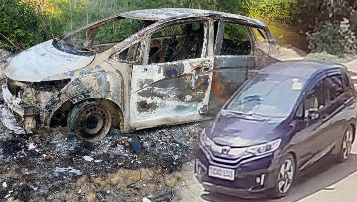 பிக்குவை சுட்டுக் கொன்றவகள் தப்பித்து செல்லும்  போது  வாகனத்தை எரித்துள்ளனர்…