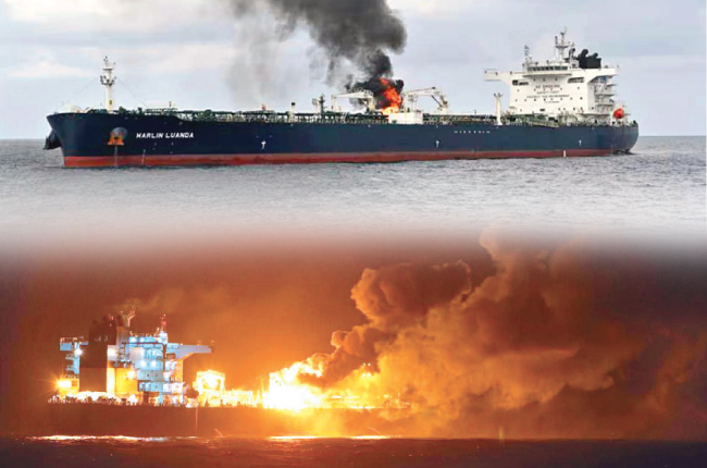 ஹவுதி கிளர்ச்சியாளர்கள் பிரித்தானிய எண்ணெய் கப்பலை தாக்கினர்.