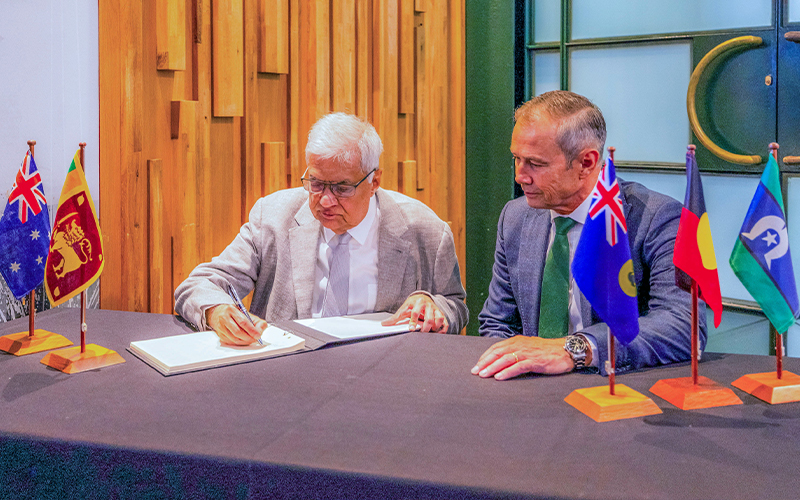 அவுஸ்திரேலியாவின் பிரதமர் ரோஜர் குக்குடன் ஜனாதிபதி இருதரப்பு பேச்சுவார்த்தை.