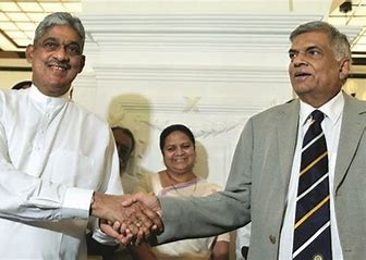 ரணில் விக்கிரமசிங்கவுக்கும், பீல்ட் மாரஷல் சரத் பொன்சேகாவுக்கும் இடையிலான சந்திப்பு.