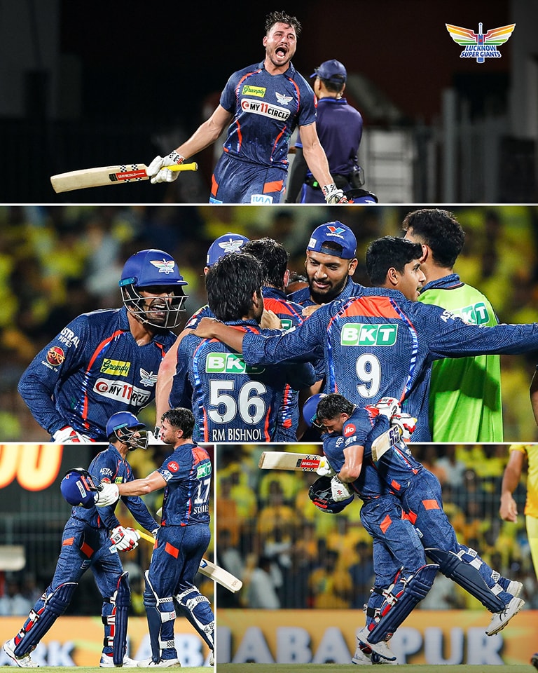 லக்னோ அணிக்கு எதிரான ஐ.பி.எல்., போட்டியில், சென்னை அணி 6 விக்கெட் வித்தியாசத்தில் தோல்வி.