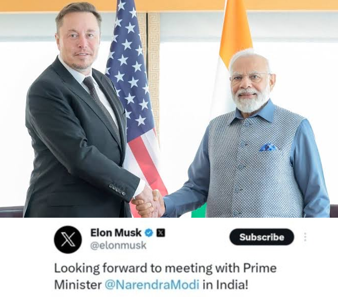 மோடியை சந்திக்க வருகிறார் எலான் மஸ்க்!