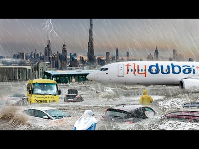 பாலைவனத்தில் வெள்ளம்… துபாய் விமான நிலையமும் வெள்ளத்தில் முடங்கியது! (வீடியோ)
