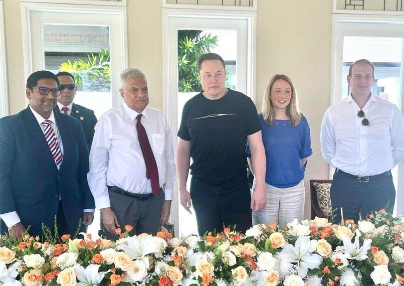 ஜனாதிபதி ரணில் விக்கிரமசிங்க மற்றும் எலோன் மஸ்க் ஆகியோருக்கு இடையில் சந்திப்பு.