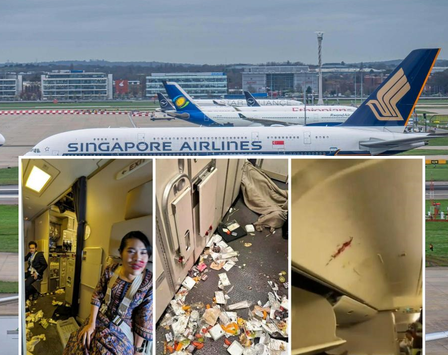 நடுவானில் பயங்கரம்.. குலுங்கிய சிங்கப்பூர்  விமானம்.. ஒருவர் பலி, 30 பேர் படுகாயம் (Photo & Video)