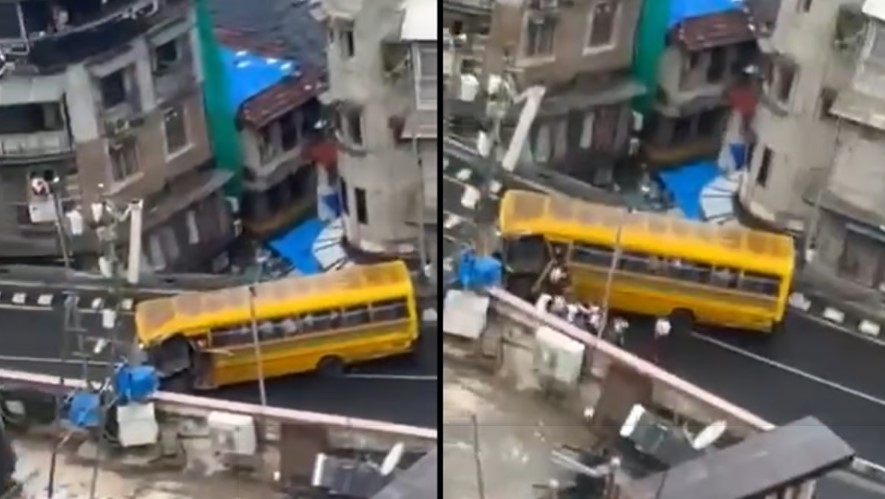 மும்பையில் பள்ளி மாணவர்களுடன் சென்ற பேருந்து விபத்து!