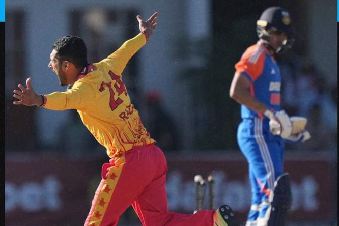 இந்தியாவை வீழ்த்தி முதல் வெற்றியை பதிவு செய்த ஜிம்பாப்வே.