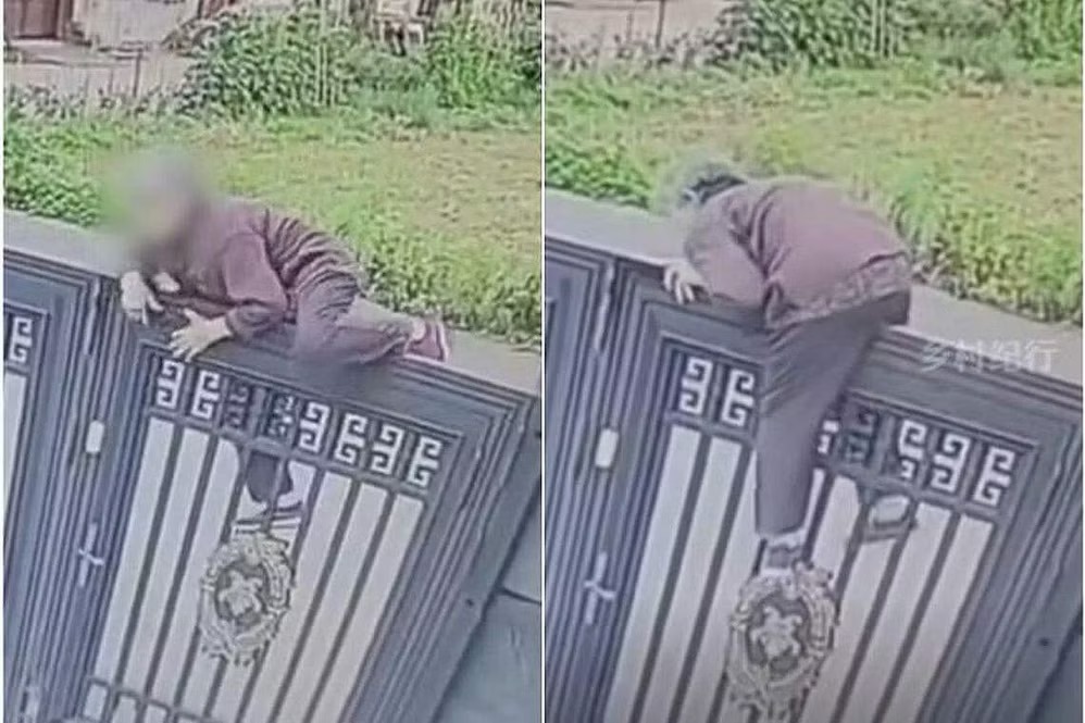 2 மீட்டர் உயரம் கொண்ட நுழைவு வாயிலைத் தாவிக் குதித்த 92 வயது மூதாட்டி (Video).