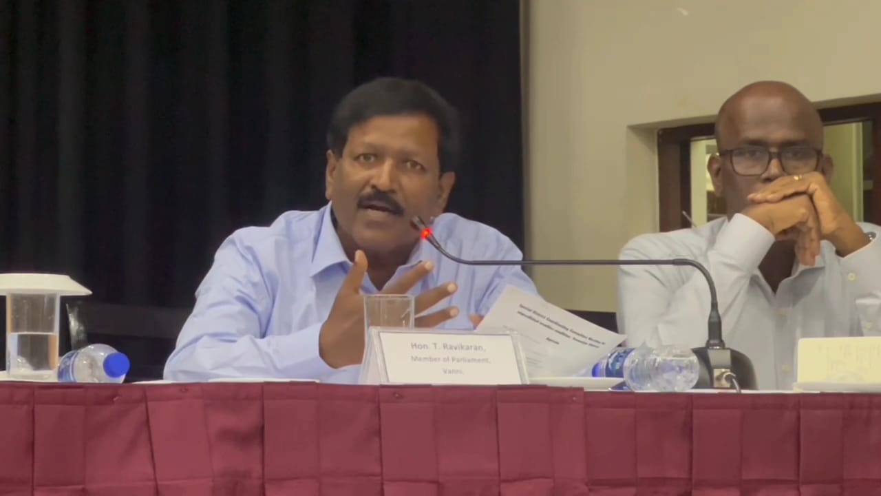 வடிகாலமைப்புச் சீரின்மையே வெள்ள அனர்த்தத்துக்குக் காரணம்  – வவுனியா கூட்டத்தில் ரவிகரன் எம்.பி. சுட்டிக்காட்டு.