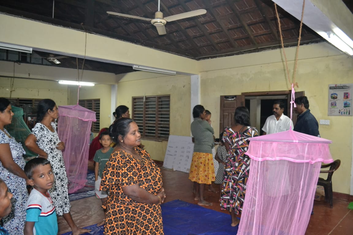 பரந்தன் பொதுநோக்கு மண்டபத்தில் பாதிக்கப்பட்ட மக்கள் தங்கவைப்பு!  – நேரில் பார்வையிட்ட சிறீதரன் எம்.பி.