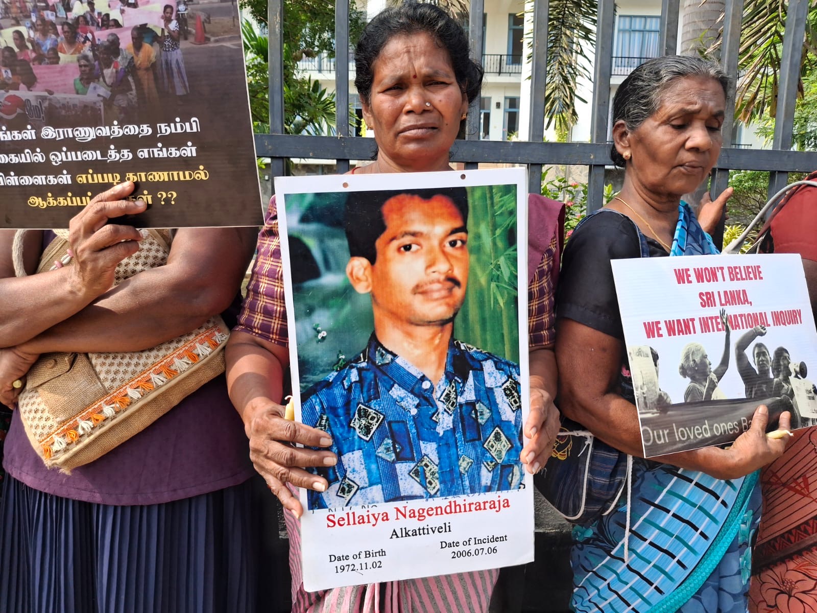 சர்வதேச மனித உரிமைகள் தினத்தில், வலிந்து காணாமலாக்கப்பட்டோரின் உறவுகள் நீதிகோரிப் போராட்டம்(video)