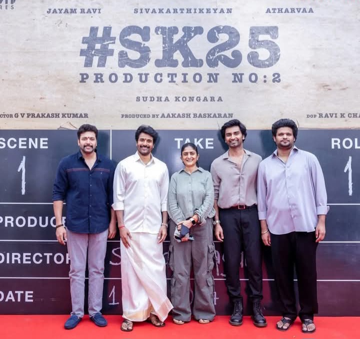 சுதா கொங்காரா இயக்கத்தில் சிவகார்த்திகேயனின் 25வது படத்தின் பூஜை.