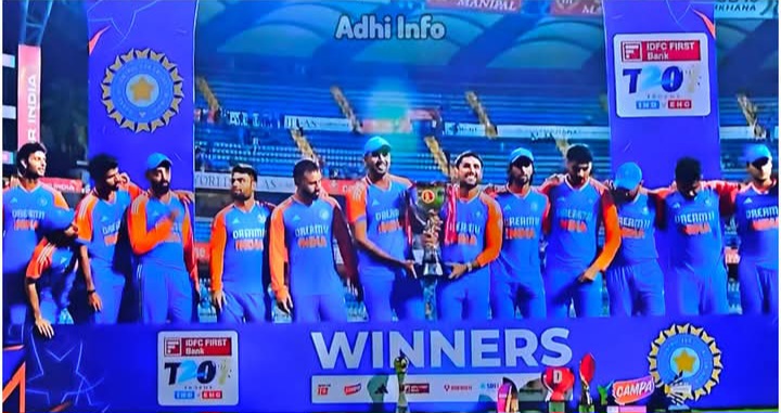 இங்கிலாந்துக்கு எதிரான டி20 தொடரை இந்தியா 4-1 என்ற கணக்கில் வென்றது.