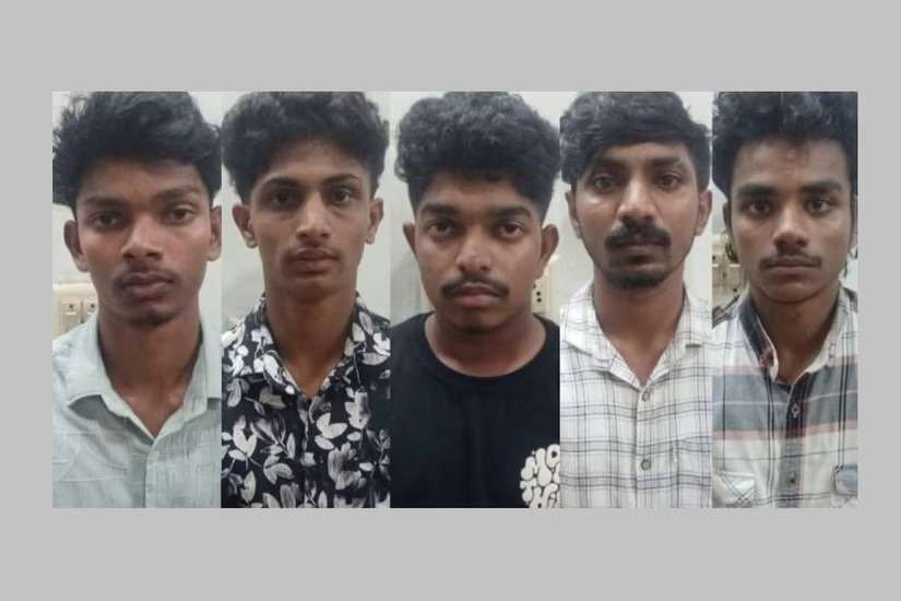 பிறப்புறுப்பில் ‘டம்பெல்’லைக் கட்டித் தொங்கவிட்டு ராகிங் செய்த  5 மாணவர்கள் கைது