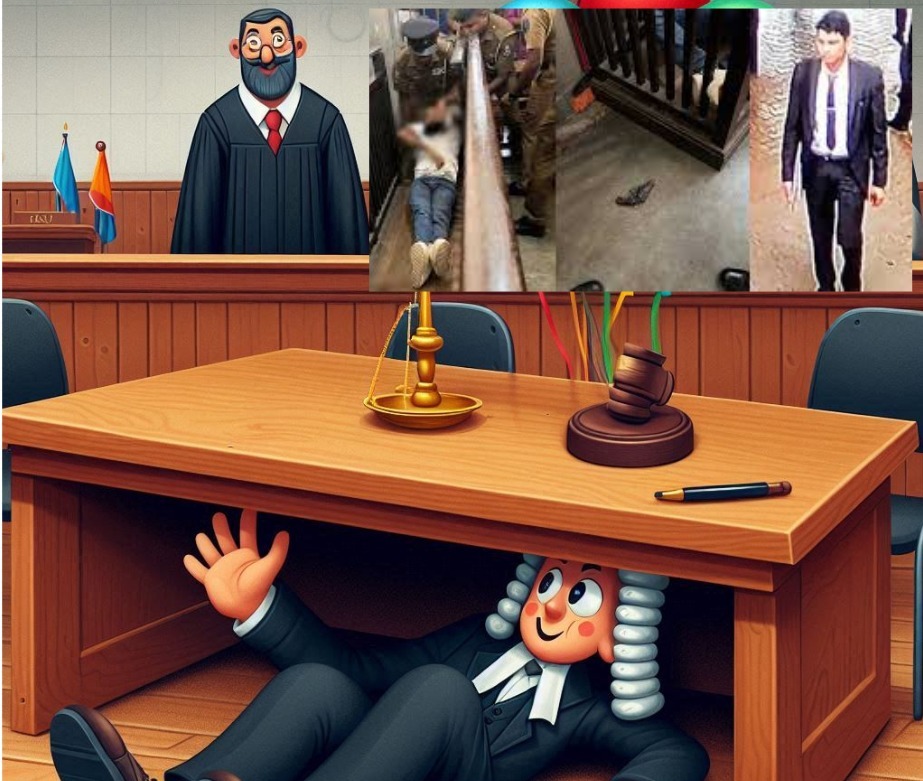 வெடிச் சத்தம் கேட்டதும் நீதிபதி பெஞ்சுக்கு அடியில் ஒளிந்து கொண்டார் : விசாரணையில் வெளியான உள்ளக தகவல்கள்.