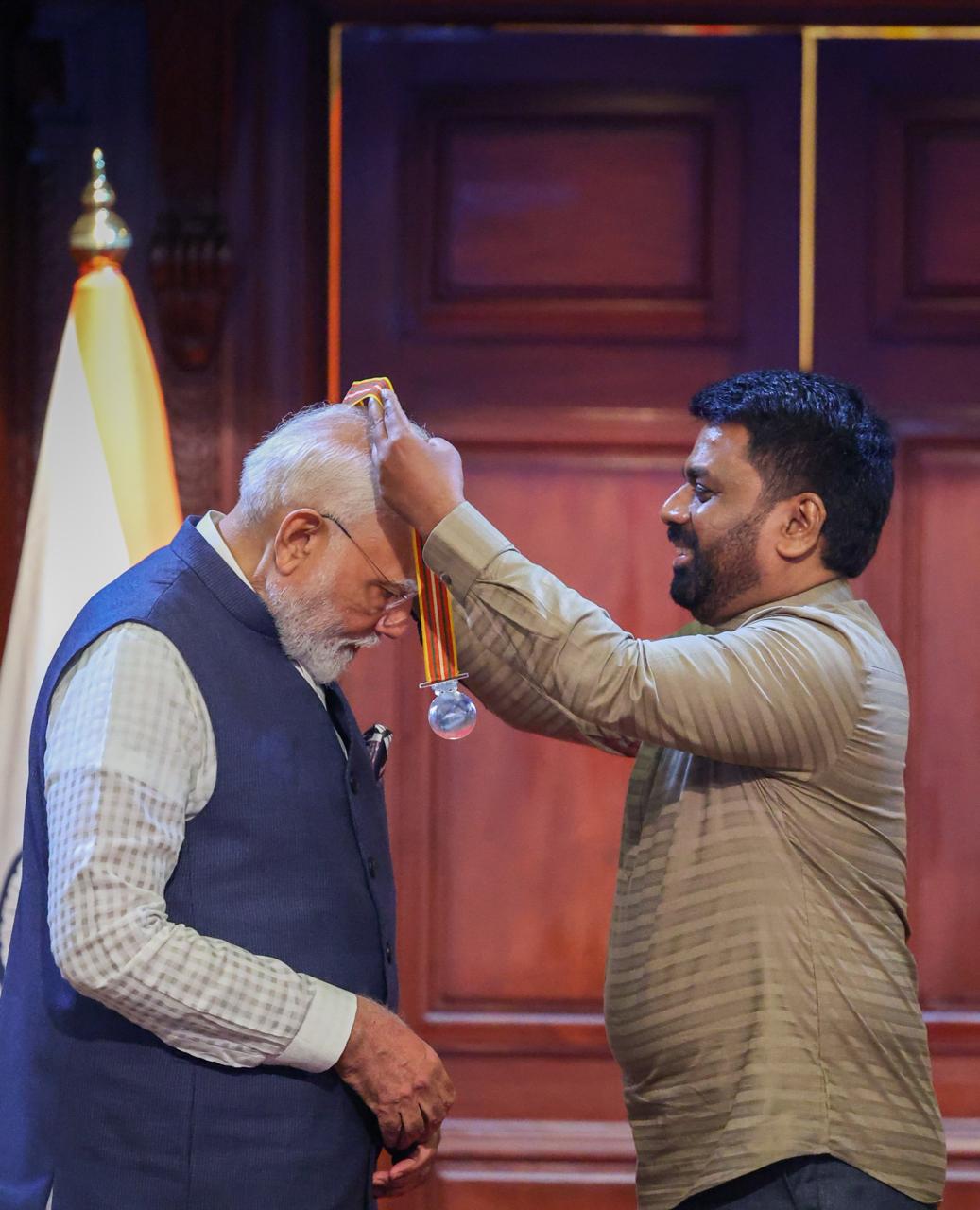 “இலங்கை மித்ர விபூஷண” விருது எனக்கு   வழங்கப்பட்டமை பெருமைக்குரிய விடயம்  – இந்தியப் பிரதமர் மோடி தெரிவிப்பு.