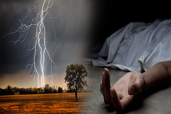 மின்னல் தாக்கி வயோதிபர் பலி.