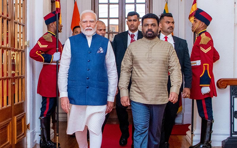 ஜனாதிபதி அலுலகத்தில் மோடிக்கு சிறப்பு வரவேற்பு.