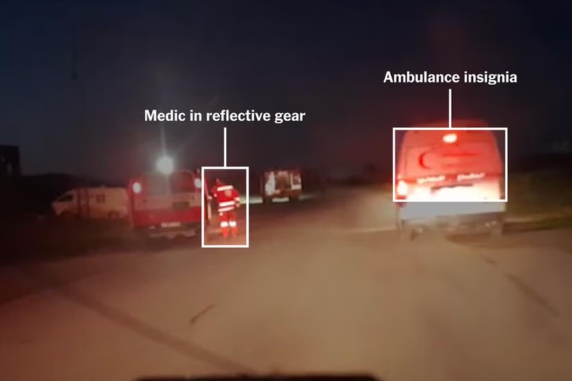 காஸாவில் உதவிக்குழு ஊழியர்கள் சுட்டுக் கொல்லப்படுவதைக் காட்டும் காணொளி வெளியாகியதில் அதிர்ச்சி.