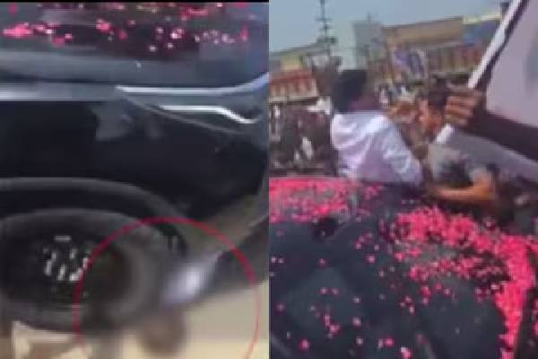 ஜெகன்மோகன் ரெட்டி கார் சக்கரத்தில் சிக்கி தொண்டர் பலி: ஓட்டுநர் கைது, 6 பேர் மீது வழக்குப்பதிவு