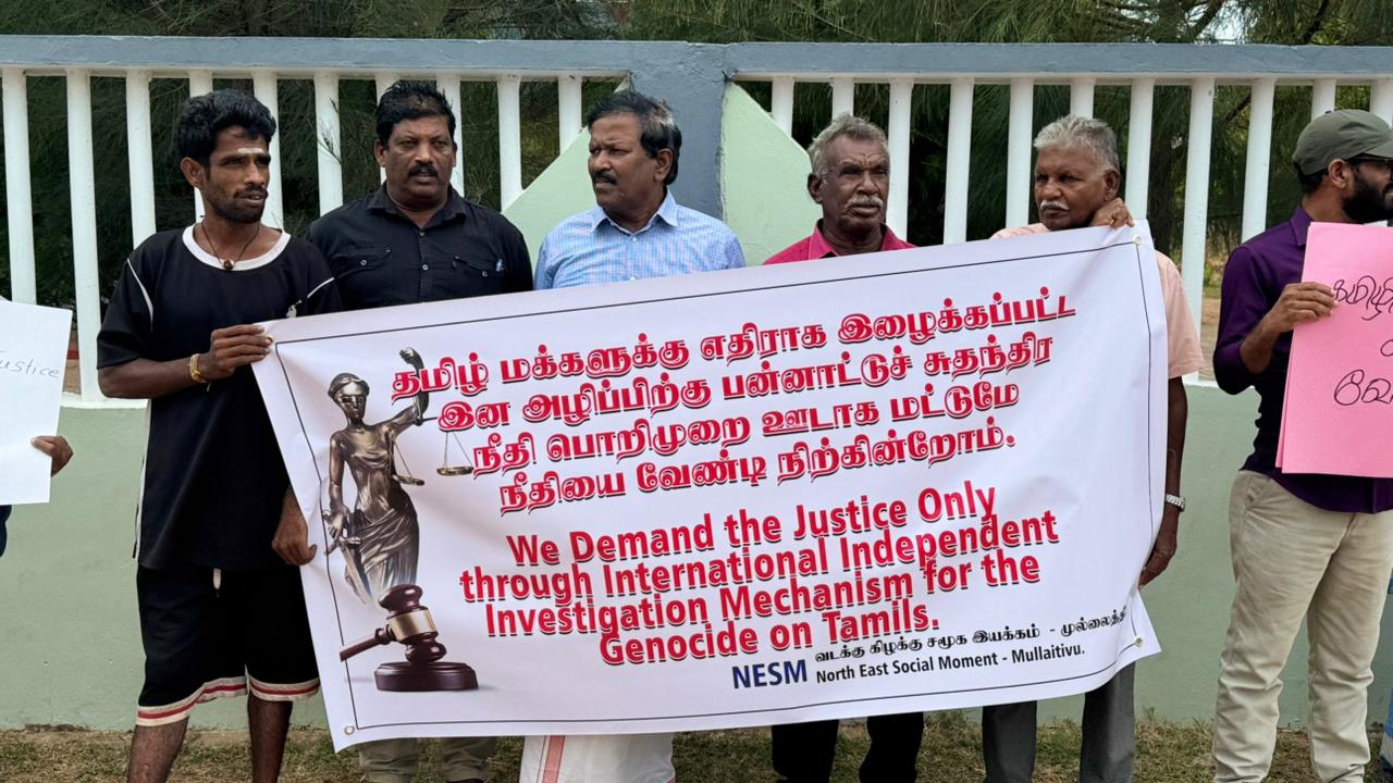 சர்வதேச நீதி கோரி முல்லைத்தீவில் திரண்ட உறவுகள்.