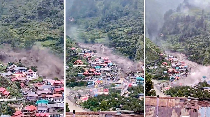 உத்தராகண்ட் மேகவெடிப்பு: தரளி கிராமம் வெள்ளத்தில் அடித்து செல்லப்பட்டது; 5 பேர் உயிரிழப்பு, 100-க்கும் மேற்பட்டோர் மாயம்