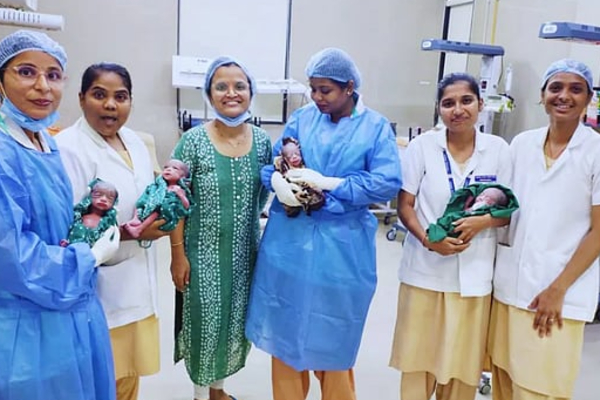 மும்பையில் நெகிழ்ச்சியான சம்பவம்: ஒரே பிரசவத்தில் நான்கு குழந்தைகள்