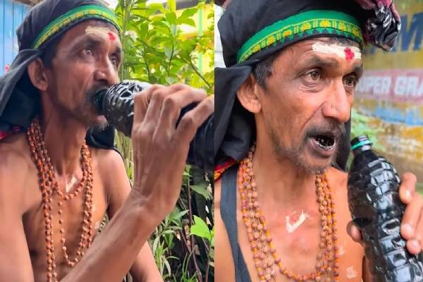 கர்நாடகாவில் 30 ஆண்டுகளாக என்ஜின் ஆயிலை குடித்து உயிர் வாழும் அதிசய மனிதர்!