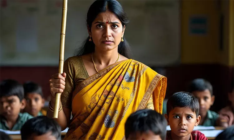 காலைத் தொட்டு வணங்க மறுப்பு: மாணவ, மாணவியரைத் தாக்கிய ஆசிரியை சஸ்பெண்ட்