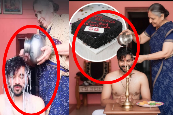 விவாகரத்தைக் கொண்டாடிய மகன், தாய்: மகாராஷ்டிராவில் கேக் வெட்டி, பாலபிஷேகம் செய்து உற்சாகம்