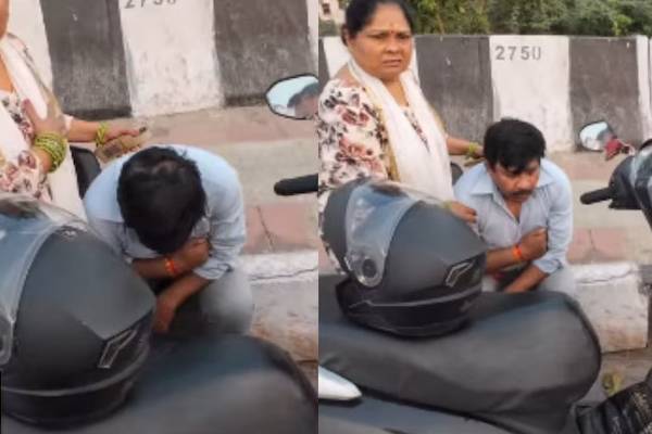 டெல்லியில் நச்சுக் காற்று: ஸ்கூட்டரில் சென்றவருக்கு திடீர் மூச்சுத்திணறல்; அலறிய மனைவி – அதிர்ச்சி வீடியோ!