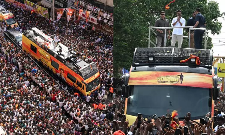 கரூர் கூட்ட நெரிசல்: உயர் நீதிமன்ற கண்டனத்தைத் தொடர்ந்து விஜய்யின் பிரசார வாகனம் பறிமுதல்?