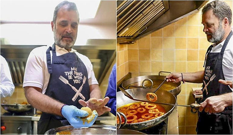 டெல்லி இனிப்புக் கடையில் ராகுல் காந்தி: லட்டு, இமார்தி செய்து அசத்தல்; “சீக்கிரம் கல்யாணம் பண்ணுங்க!” என கடைக்காரர் கோரிக்கை.