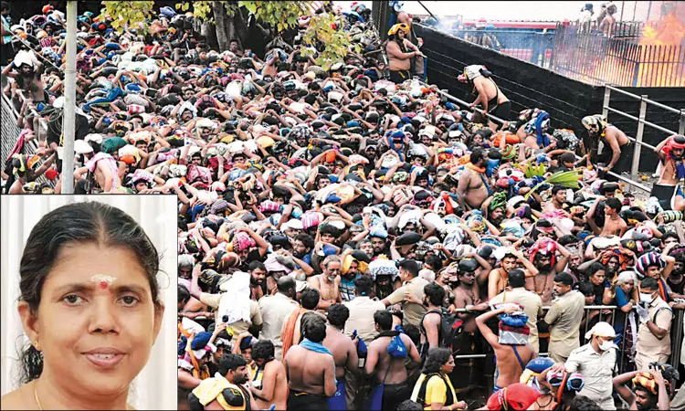 சபரிமலையில் வரலாறு காணாத கூட்டம்: நெரிசலில் சிக்கி கேரளப் பெண் பலி!