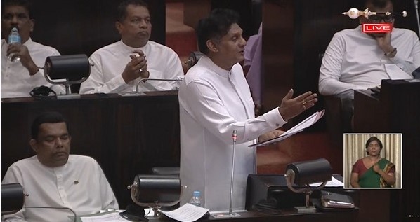 புத்தர் சிலை விவகாரத்தில் பொலிஸ் தலையிட்டது ஏன்?  பௌத்த மதத்துக்கு முன்னுரிமை அளியுங்கள் என்று நாடாளுமன்றில் இன்று புலம்பிய சஜித்.