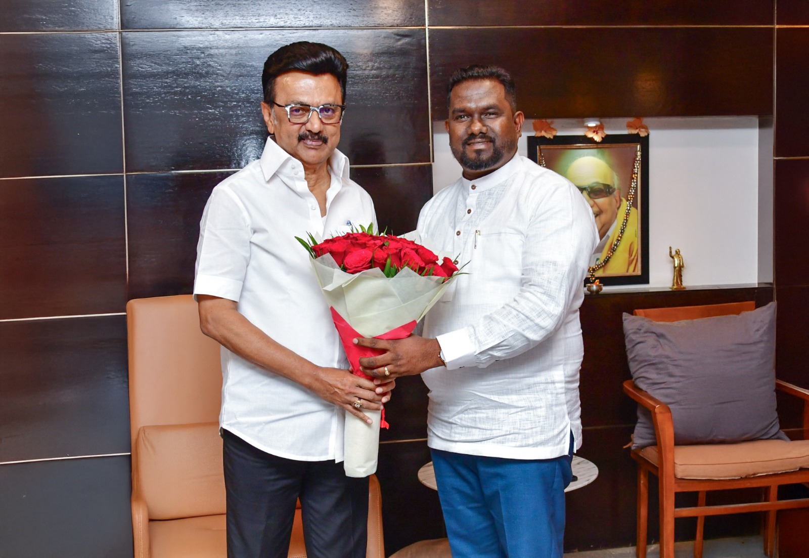 தமிழக முதல்வர் ஸ்டாலினுடன் பிரதி அமைச்சர் பிரதீப் சந்திப்பு.