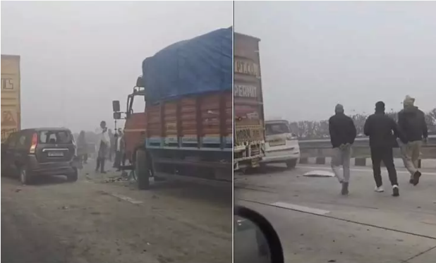 உ.பி.யில் கடும் பனிமூட்டம்: அடுத்தடுத்து 10க்கும் மேற்பட்ட வாகனங்கள் மோதி கோர விபத்து!