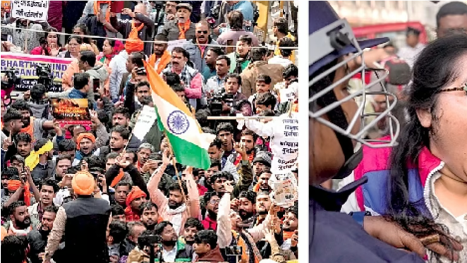 வங்கதேச தூதரகத்தை முற்றுகையிட முயற்சி: டெல்லியில் வன்முறை – தடியடி நடத்தி போராட்டக்காரர்களைக் கலைத்த போலீஸ்!