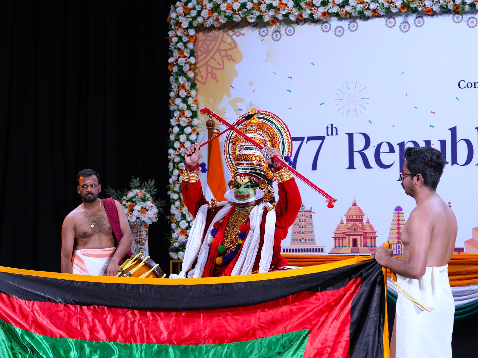 யாழ். திருவள்ளுவர் கலாசார மண்டபத்தில் இந்தியாவின் 77 ஆவது குடியரசு தின விழா.