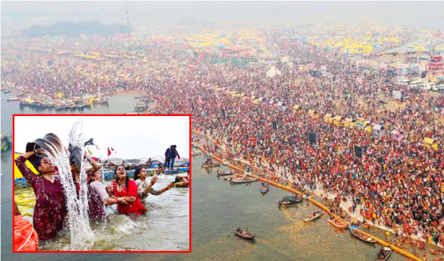 உறைபனியைப் பொருட்படுத்தாத பக்தர்கள்: பிரயாக்ராஜில் களைகட்டிய புனித நீராடல்