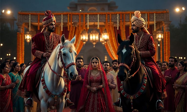 “ஒரே மேடை… இரண்டு மாப்பிள்ளைகள்! அம்ரோகாவில் அரங்கேறிய சினிமா பாணி திருமணக் கலாட்டா.”