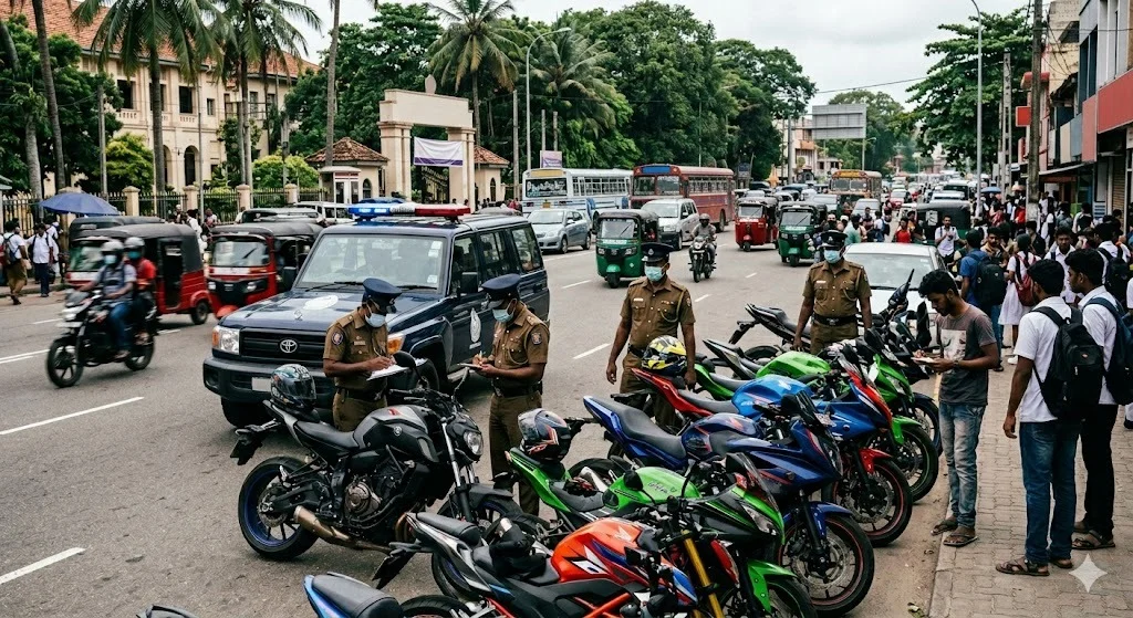 ஆபத்தான மோட்டார் சைக்கிள் சாகசம்: 22 இளைஞர்கள் சுற்றிவளைத்துக் கைது!