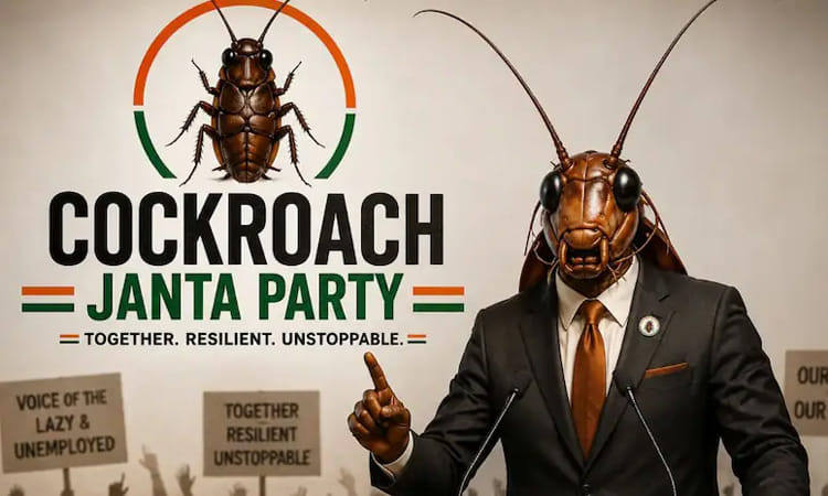 இணையத்தை உலுக்கும் ‘காக்ரோச் ஜனதா பார்ட்டி’ என்ற இணையதள பக்கத்திற்கு மத்திய அரசு தடை